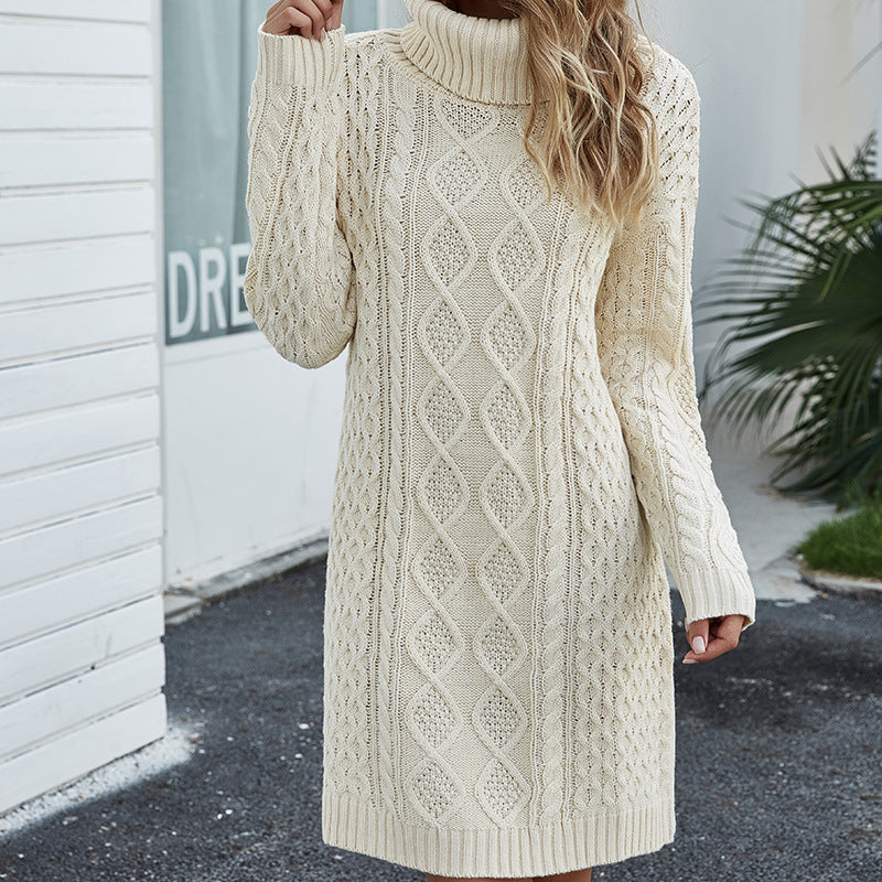Women's Beige Knit Dress