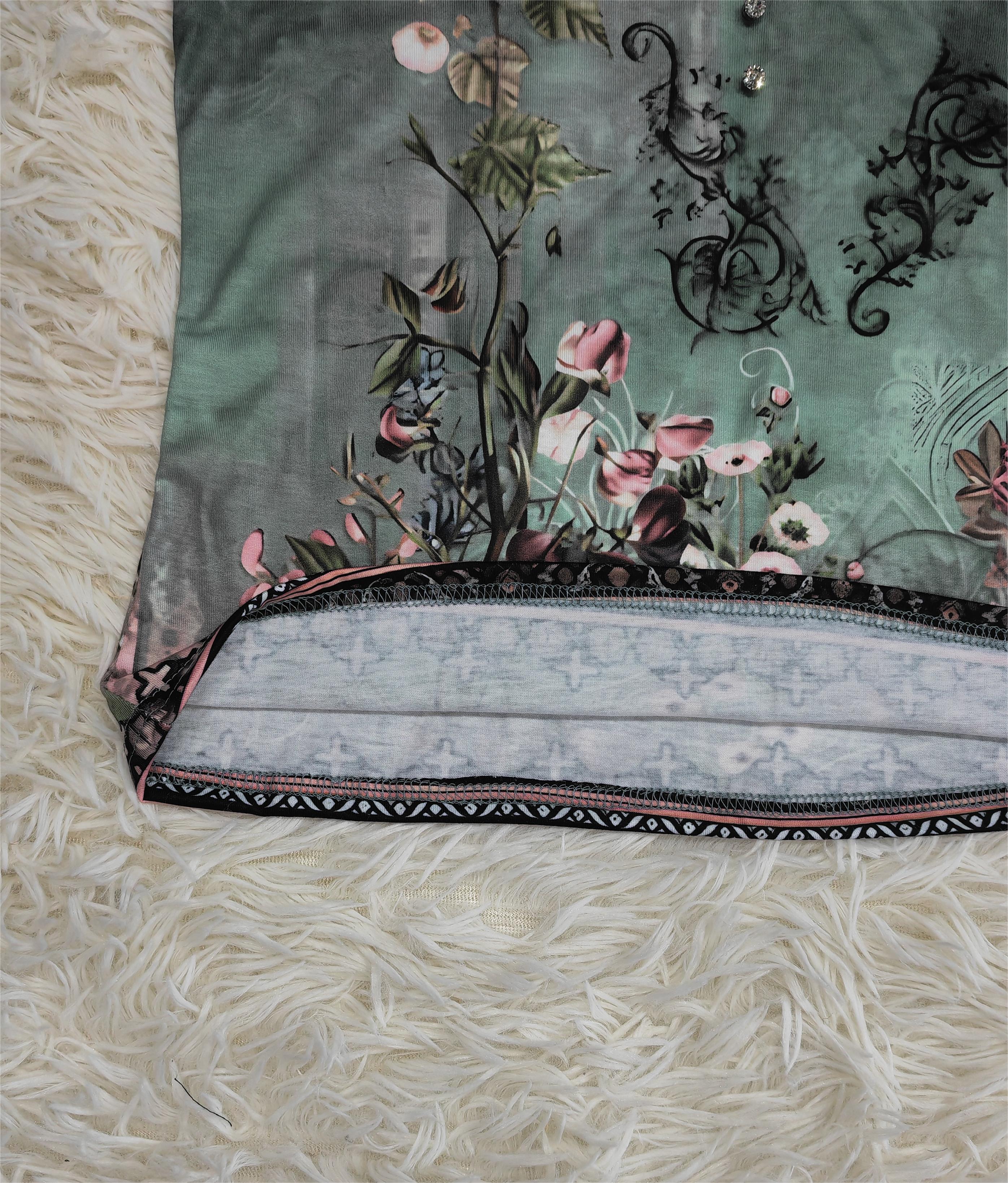 Watercolor Floral Print Sleeveless Blouse