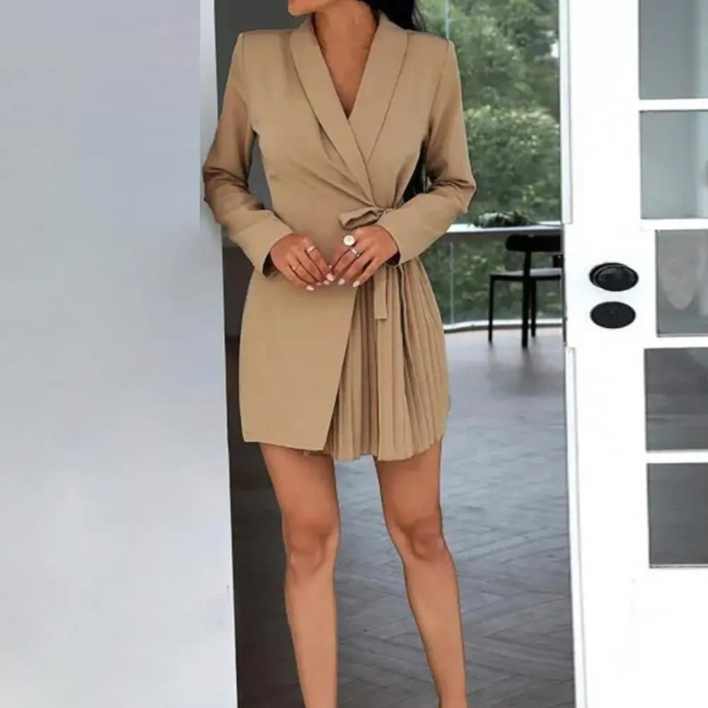 Sleek Monochrome Blazer Dress