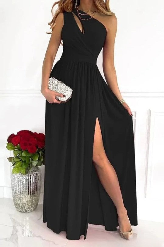 Chic One-Shoulder Evening Gown by Novella