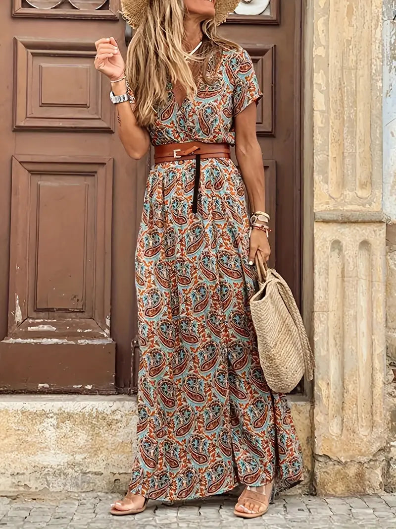 Elegant Flowing Maxi Dress for Women - Chic Bohemian Style