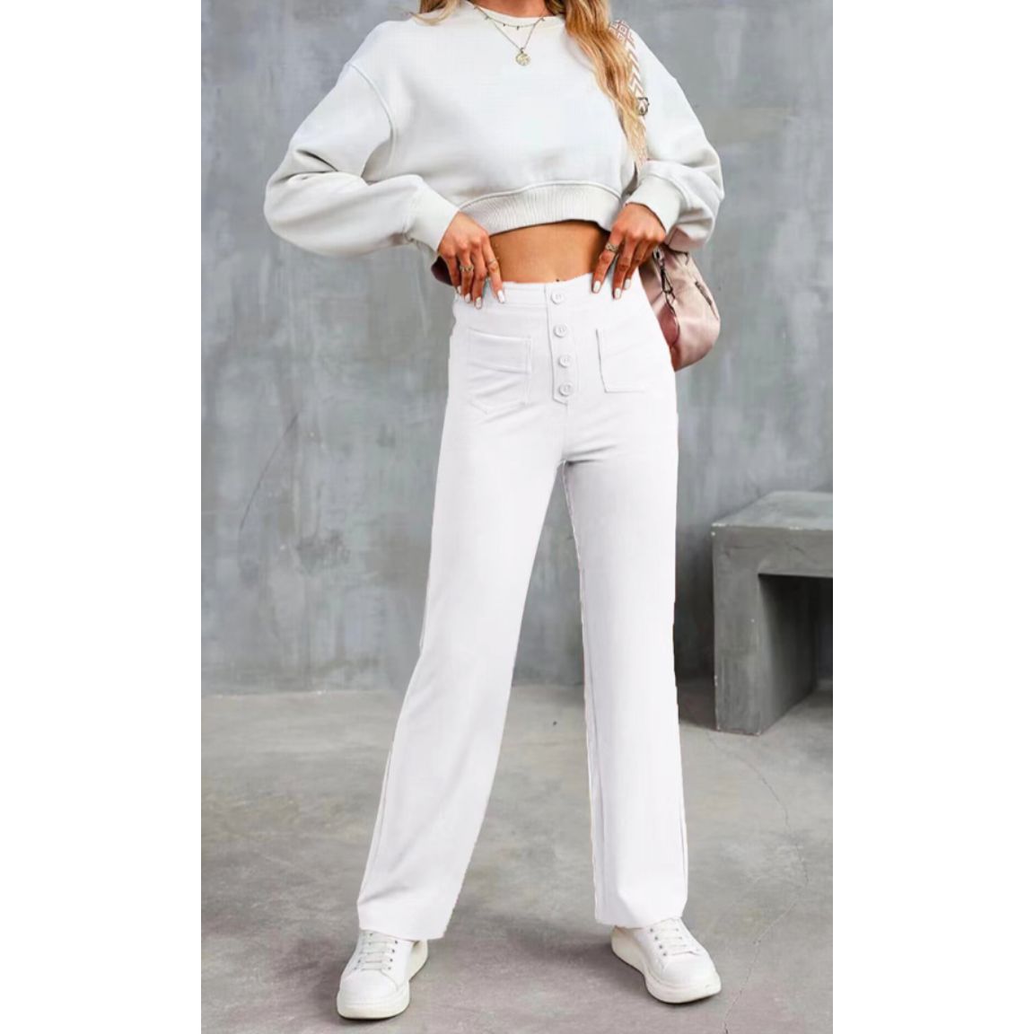 Comfortable High-Waisted Stretch Pants