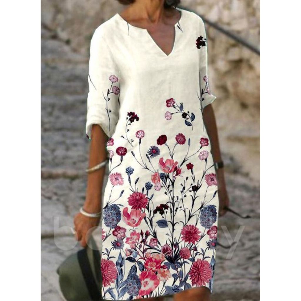 Delightful Floral Pattern Dress
