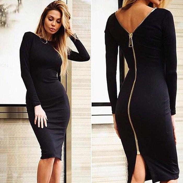 Bernadeth Chic Bodycon Dress with Elegant Full-Length Back Zipper