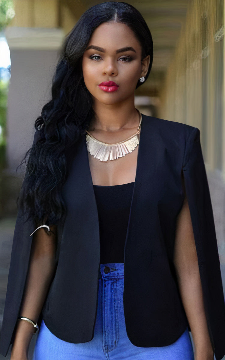 Meike Cape-Inspired Blazer