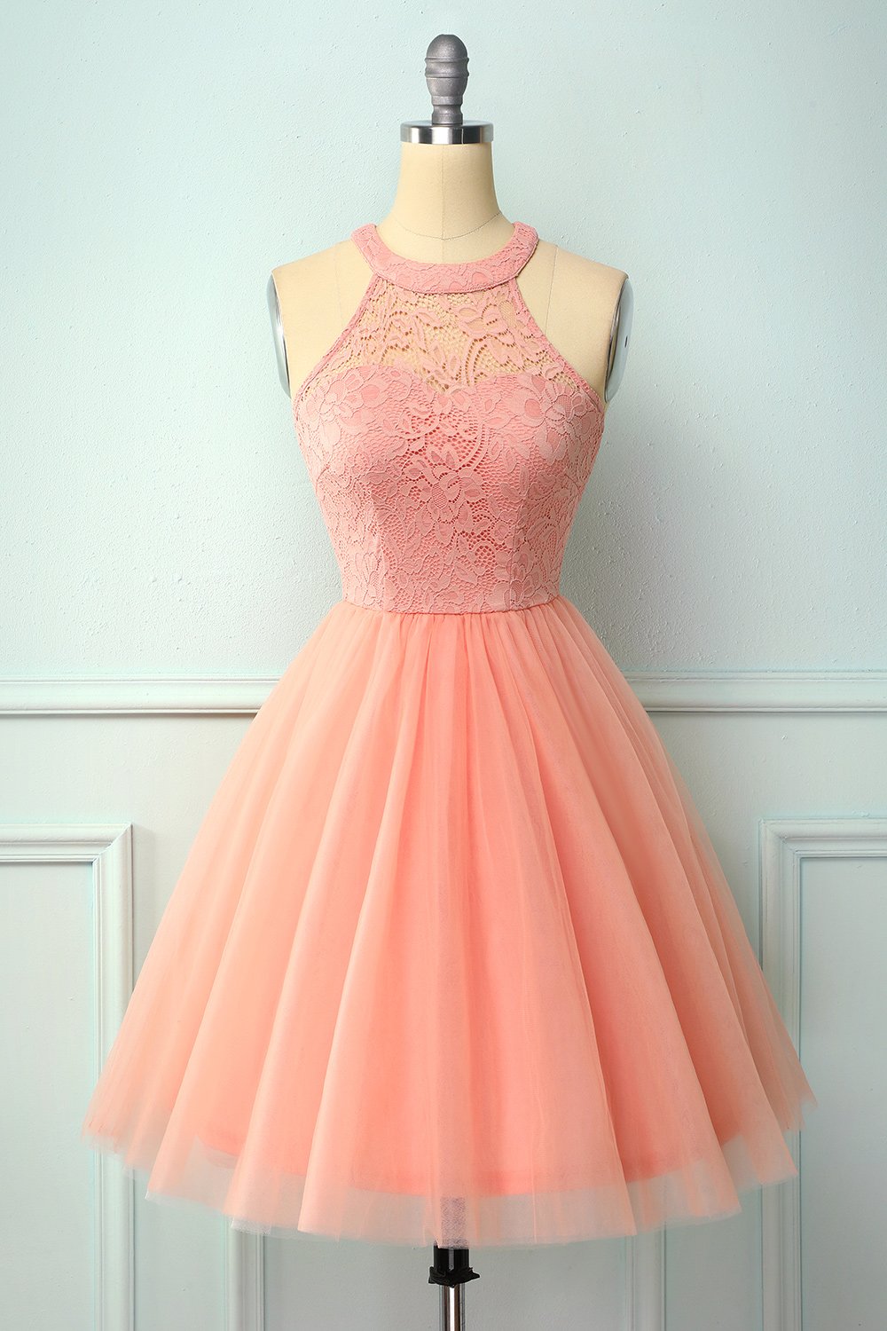 Elegant Burgundy Halter Dress for Confirmation Celebration