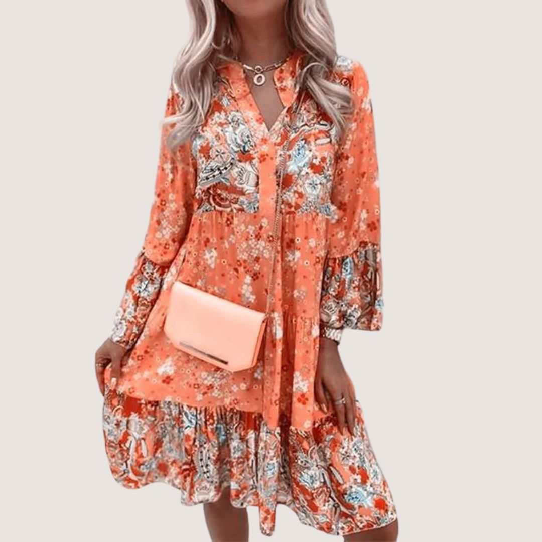 Bries – Bohemian-Inspired Floral Midi Dress