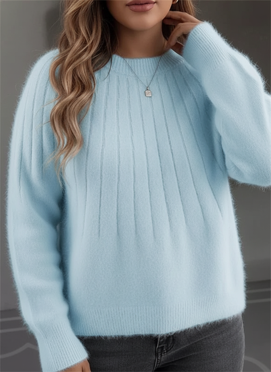 Cozy Plus Size Women's Ribbed Knit Sweater