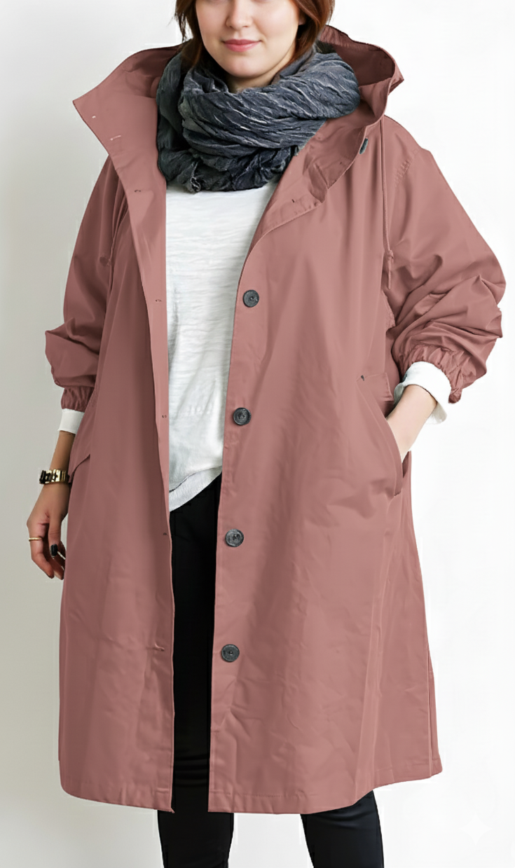 Plus Size Women's Hooded Coat