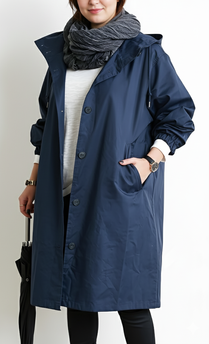 Plus Size Women's Hooded Coat