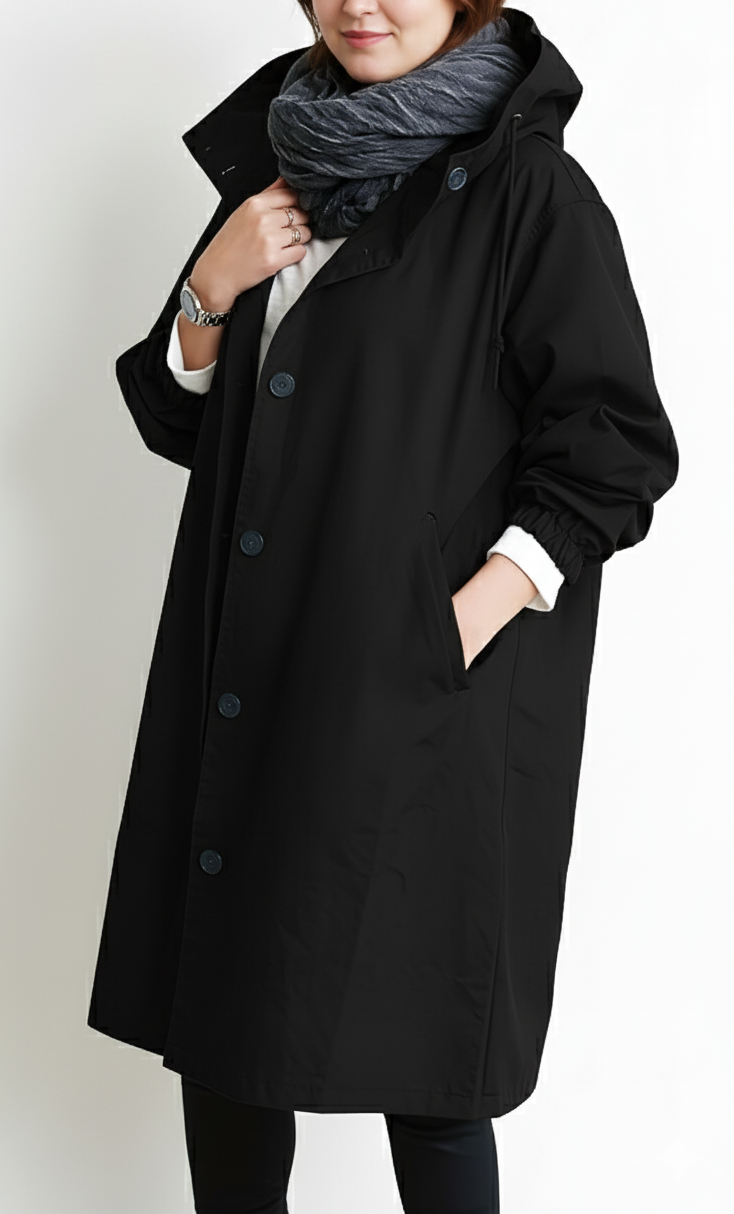 Plus Size Women's Hooded Coat