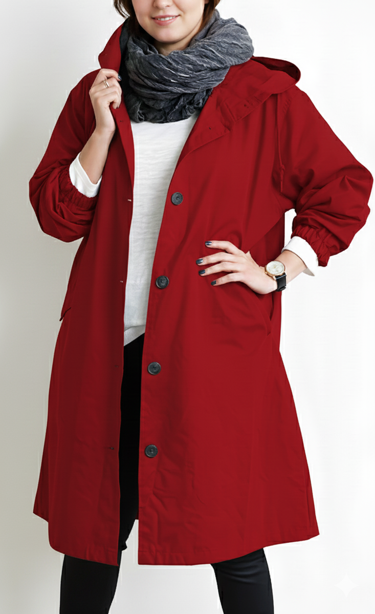 Plus Size Women's Hooded Coat