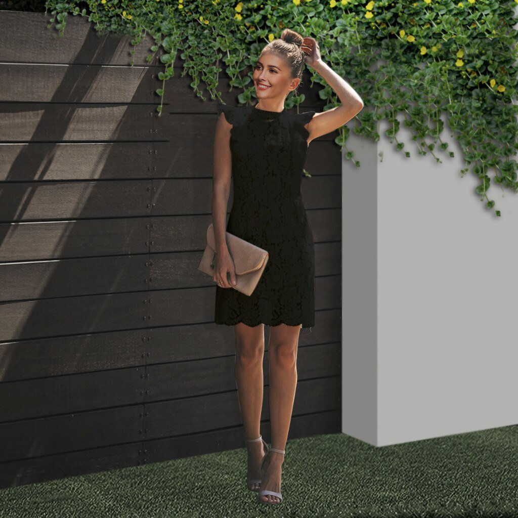 Chic Lace Evening Gown