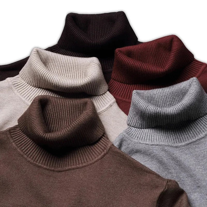 Pure Cotton Turtleneck Knit Sweater