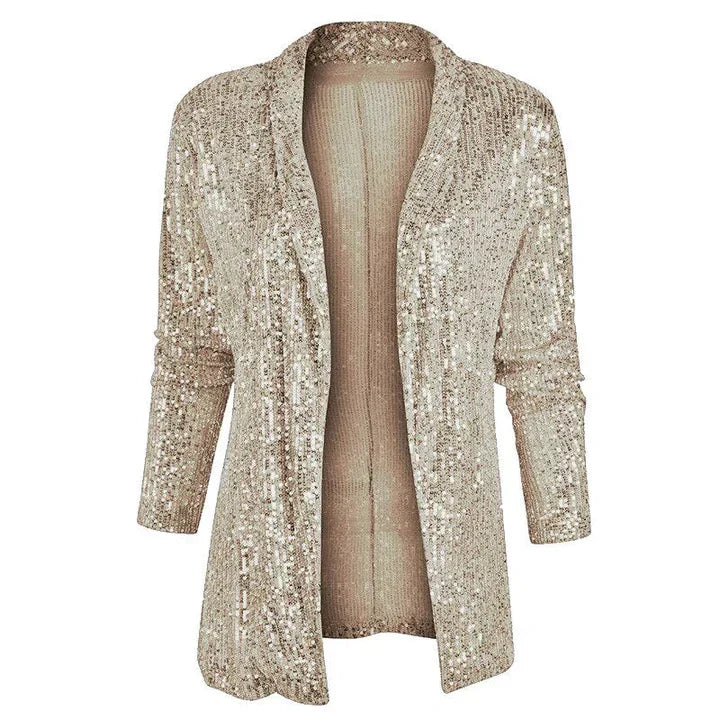 Sequin-Embellished Blazer Vest