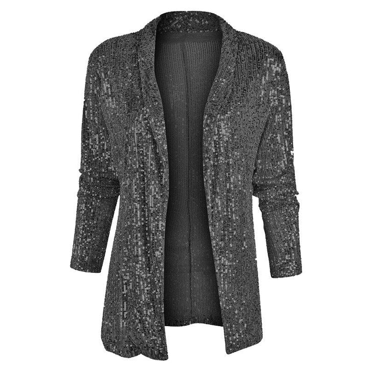 Sequin-Embellished Blazer Vest