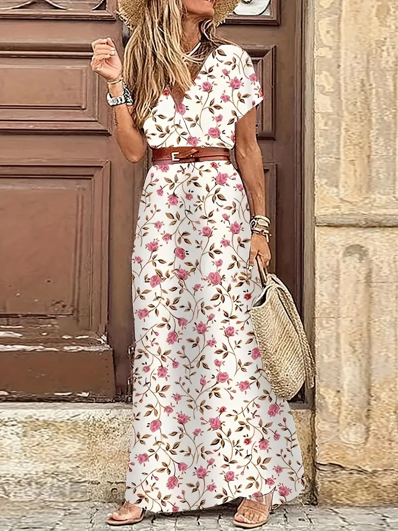 Elegant Flowing Maxi Dress for Women - Chic Bohemian Style