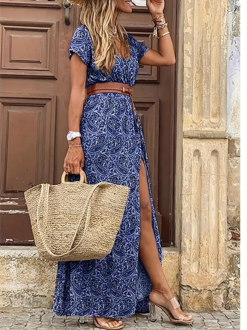 Elegant Flowing Maxi Dress for Women - Chic Bohemian Style