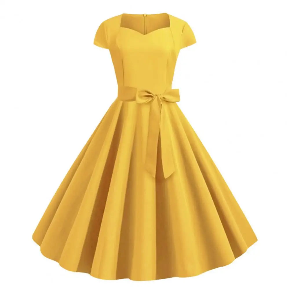 Sacha - Vibrant Yellow 1950s Vintage Dress