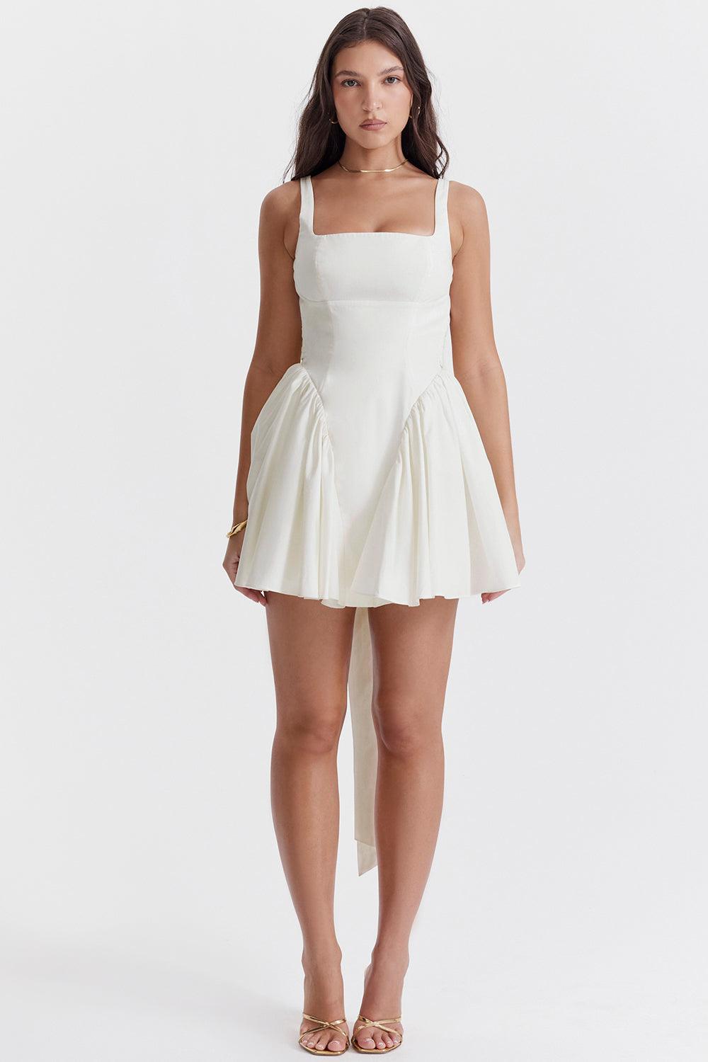 Stellar Grace: The White Bow Dress