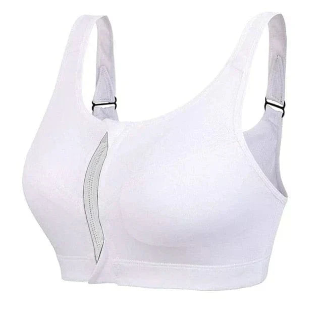 Plus Size Sports Bra Featuring Distinctive Zipper Design