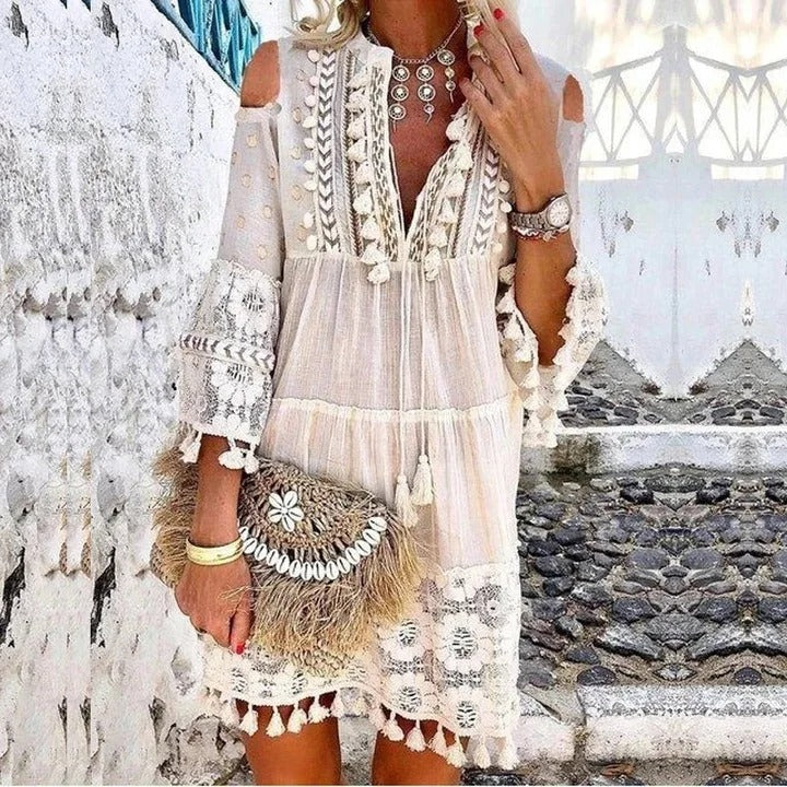 Bohemian Lace Mini Dress
