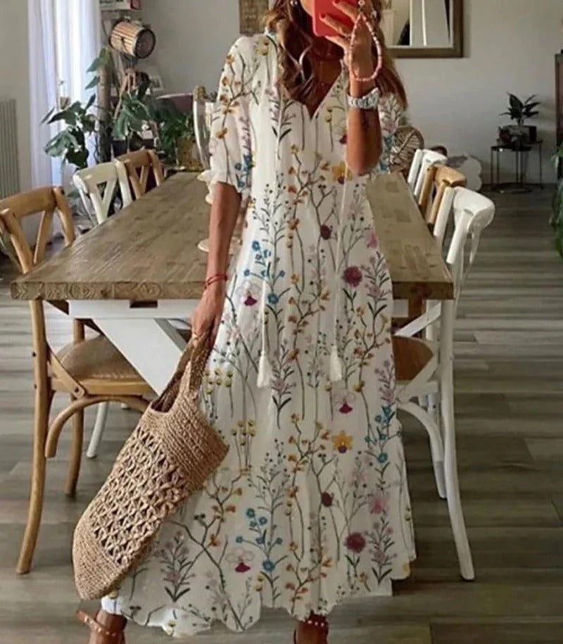 Earthy Bohemian-Style Dress